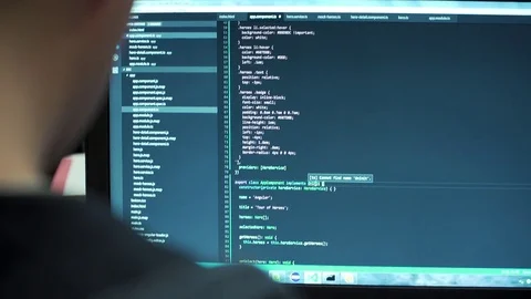 Computer screen with developer code Stock Footage 74870750