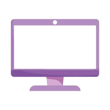 Computer screen device technology isolated icon design Stock Illustration