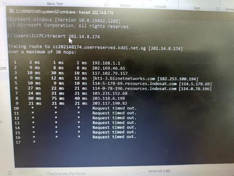Computer screen display in windows internet Stock Photos