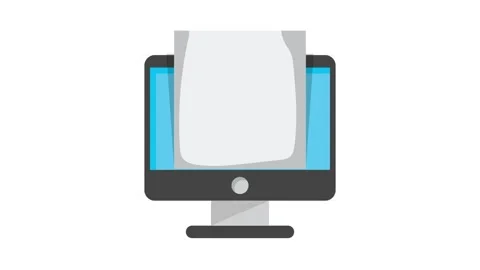 A computer screen displaying an atom symbol, representing scientific resear.. Stock Footage 332457842