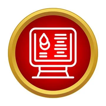 Computer screen displaying blood analysis health data Stock Illustration
