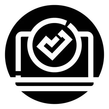 Computer screen displaying check validation successful task Illustrazione stock