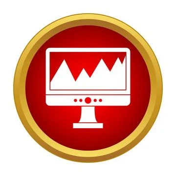 Computer screen displaying financial data analytics report イラスト素材
