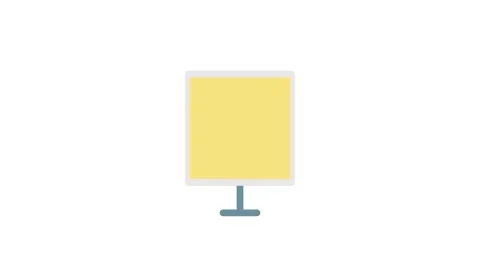 A computer screen displaying a gear icon, symbolizing settings or configura.. Stock Footage 333550622