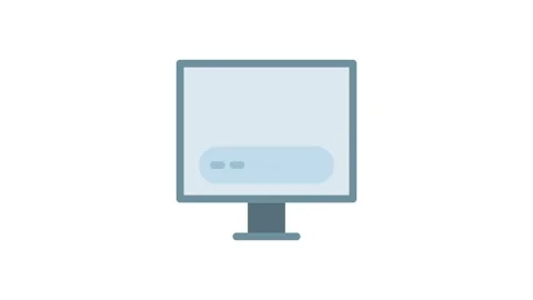 A computer screen displaying a key icon, symbolizing security or access. Stock Footage 334100890