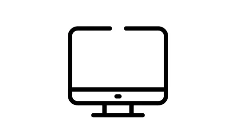 A computer screen displaying a lab flask, symbolizing scientific research o.. Stock Footage 334778418