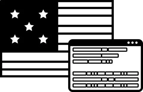 The computer screen is displaying a message or code Stock Illustration