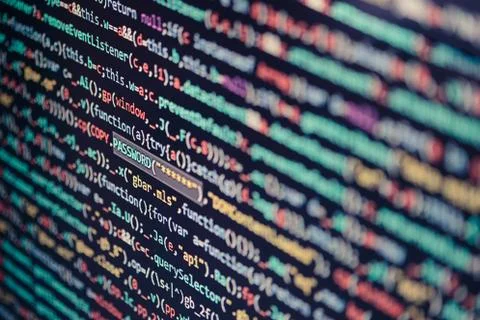 Computer screen displaying program code Photos