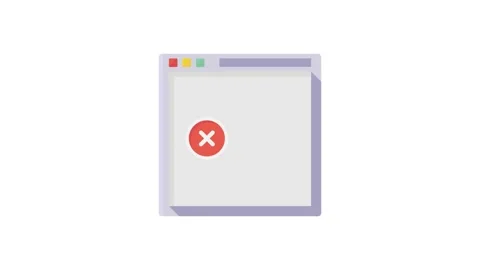 A computer screen displaying a red cross and an 'X', indicating an error or.. Stock Footage 332199541