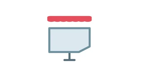 A computer screen displaying a shield icon alongside a red flag, symbolizin.. Stock Footage 332855138