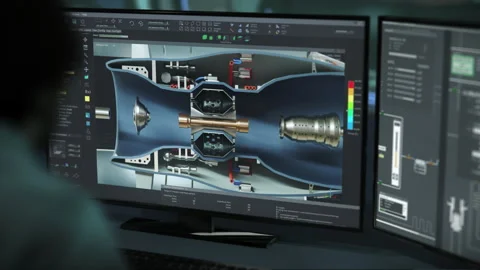 Computer Screen Displays Engine With Electronic Components Assembly Process 動画素材 288997481