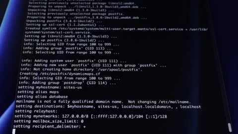 Computer screen displays programming code with Get:XX lines showing softwar.. Stock Footage 320174360