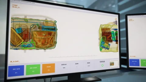 Computer Screen Displays Safety Inspection Using Advanced Automatic Detection Stock Footage 319133471