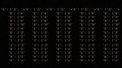 Computer screen flashes text while decoding encrypted zodiac message Stock Footage 311925519