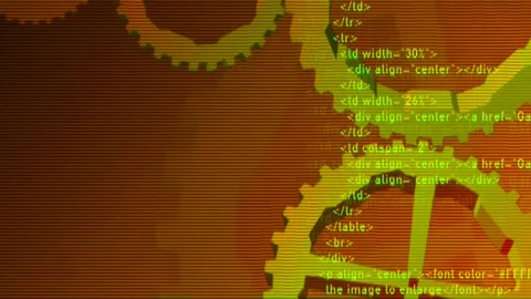 A Computer Screen With A Green And Orange Background Stock Footage 345212846