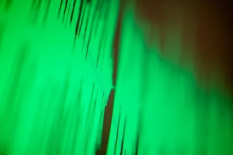 Computer screen with a green wave diagram on display Stock Photos