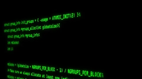 Computer screen with hacking program code. Hacker attack detected on screen Stock Footage 119790560