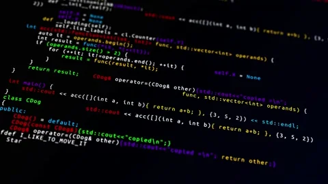 Computer screen with hacking warning message. Cybercrime concept. Stock Footage 151427483