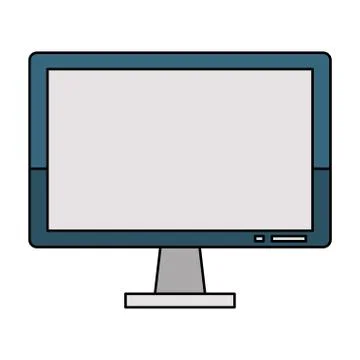 Computer screen hardware device isolated symbol Stock Illustration