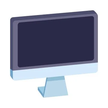 Computer screen hardware isometric symbol Stock Illustration