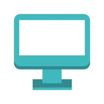 Computer screen hardware symbol Stock Illustration