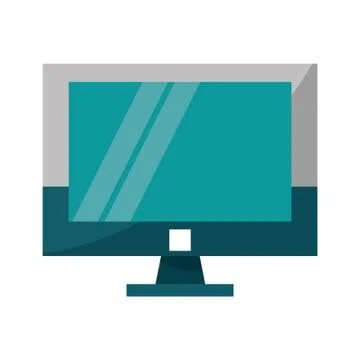 Computer screen hardware symbol vector illustration 스톡 일러스트