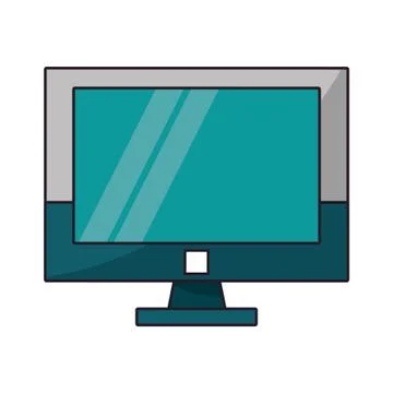 Computer screen hardware symbol vector illustration Illustrazione stock