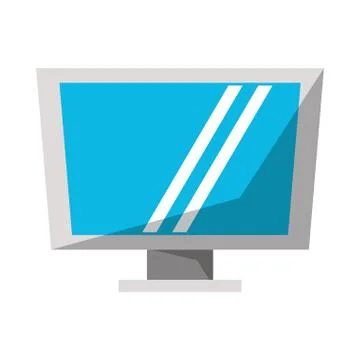 Computer screen hardware techonlogy Illustrazione stock