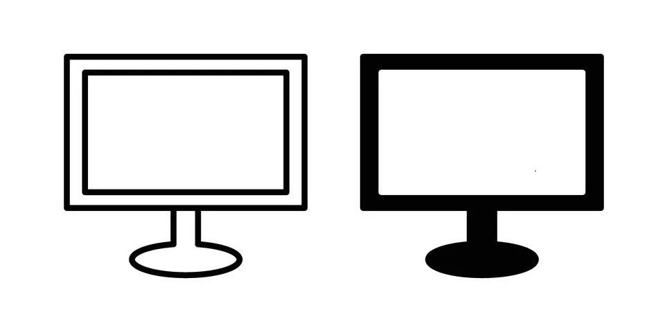 Computer screen icon graphic element. web icon set 스톡 일러스트