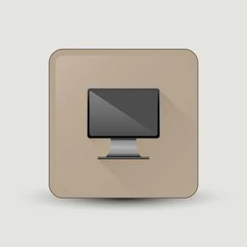 Computer screen icon Stock Illustration