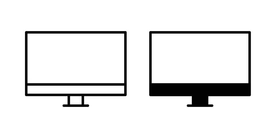 Computer screen icon Illustration Eps10 for web or app イラスト素材