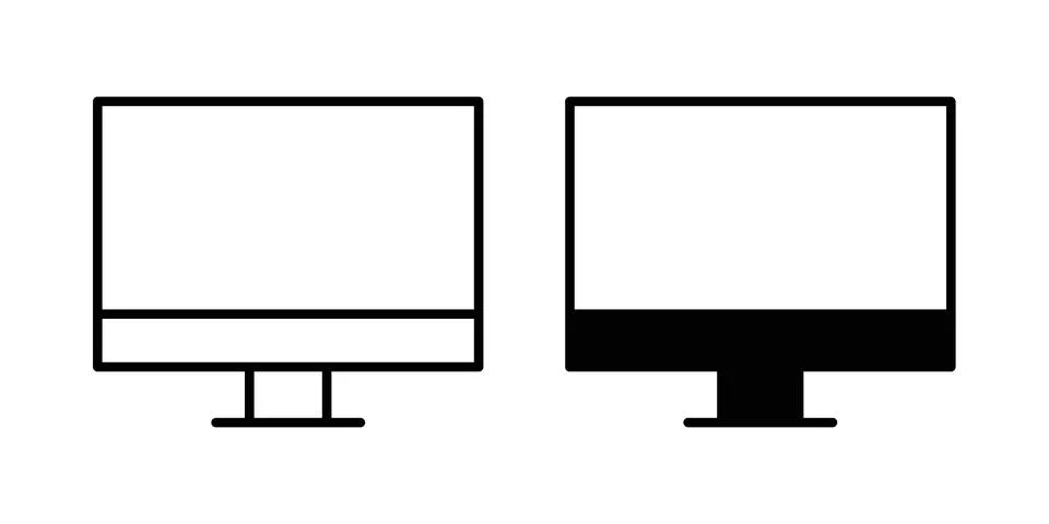 Computer screen icon Illustration set. Vector Eps10 for apps イラスト素材
