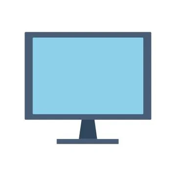 Computer screen icon over white background, colorful design Illustrazione stock