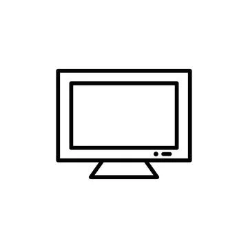 Computer Screen Icon Perfect for Digital Work and Gaming Stock Illustration