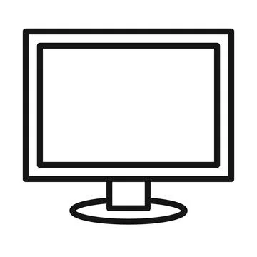 Computer Screen Icon Perfect for Work and Entertainment Illustrazione stock