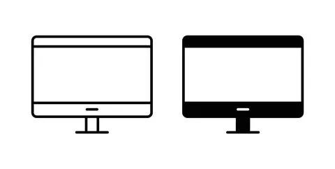 Computer screen icon symbol. Flat Vector illustration Stockillustratie