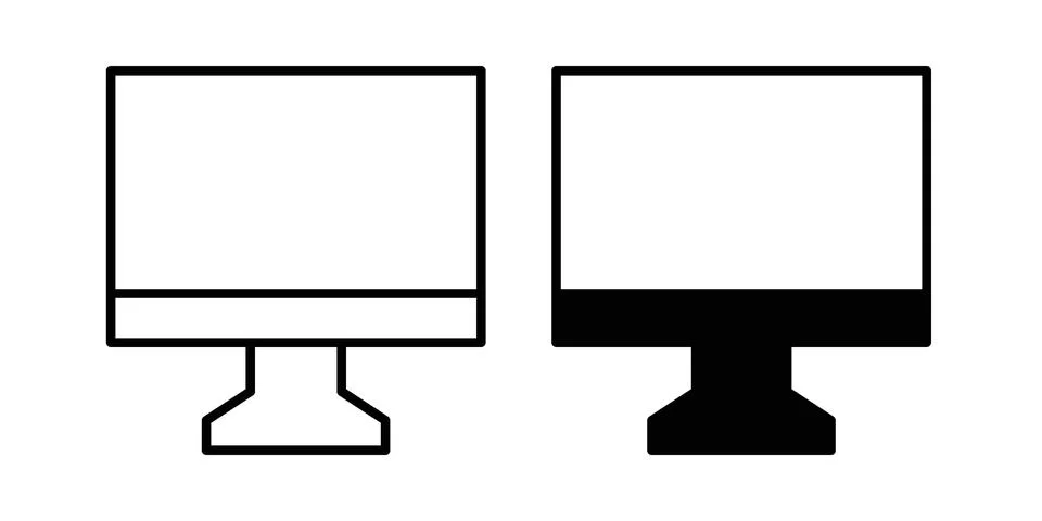 Computer screen icon vector design illustrations イラスト素材