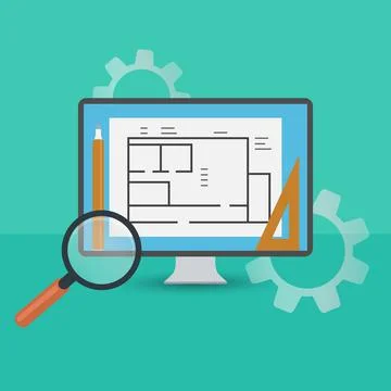 Computer screen Stock Illustration