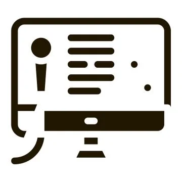 Computer Screen Internet Online Karaoke Vector Illustrazione stock