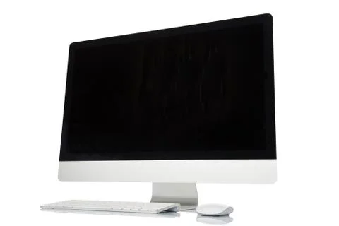 Computer screen isolated on white background Stock Photos