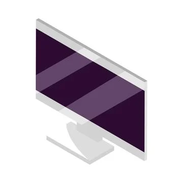 Computer screen isometric Stockillustratie