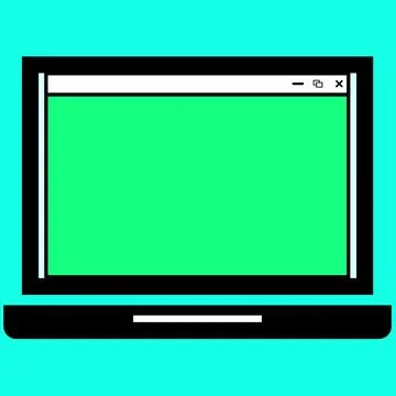 Computer screen jobs pepper icon on a cyan background. Stock Illustration