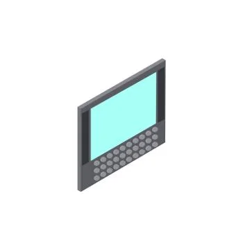 Computer with Screen Keyboard Vector Illustration 스톡 일러스트