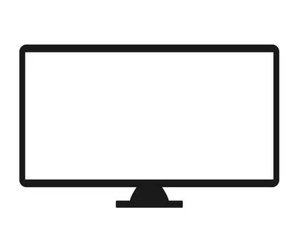 Computer screen lcd laptop vector illustration drawing monitor icon. Illustrazione stock