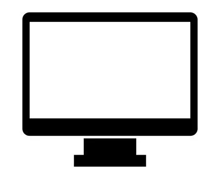 Computer screen lcd laptop vector illustration drawing monitor icon. Illustrazione stock