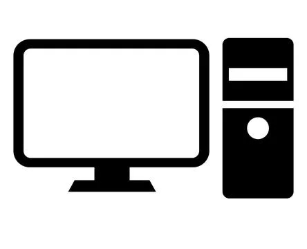 Computer screen lcd laptop vector illustration drawing monitor icon. Illustrazione stock