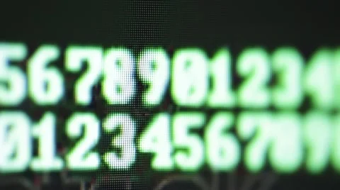 From computer screen letter and number code sequence Stock Footage