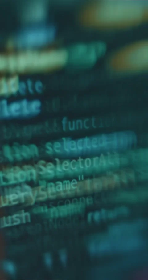 Computer screen with lines of code Stock Footage 323367707