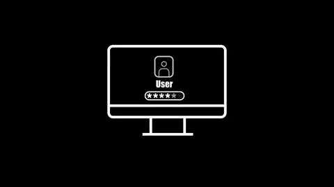Computer screen loading process with progress bar and animated icon during .. Stock Footage 342248928