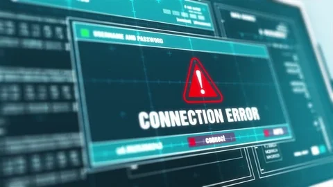 Computer Screen Login And Password Connection Error  Alert Security Warning . Stock Footage 82644473